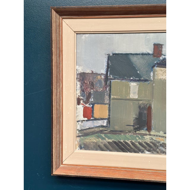 Mid-Century Modern Gustav‑adolf Johansson, Sage House, 1950s, Oil Painting on Canvas, Framed For Sale - Image 3 of 18