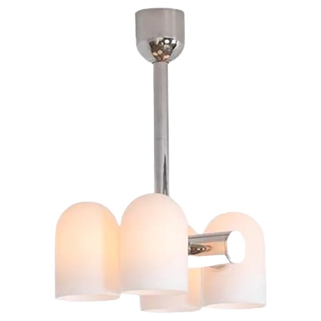 Odyssey 4 Polished Nickel Chandelier by Schwung For Sale