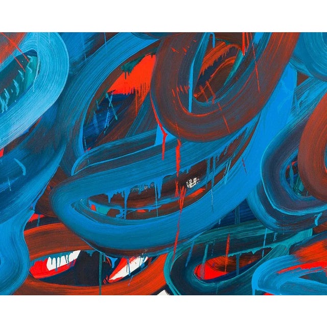 Abstract Contemporary Abstract Oil on Canvas Painting "Swirl 3" by Leon Phillips For Sale - Image 3 of 9