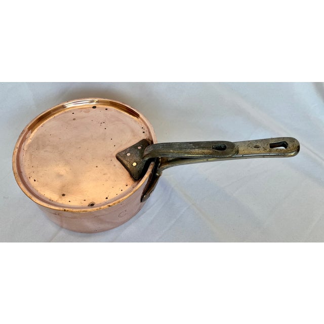 Metal Vintage Jones Brothers Copper Pan With Lid For Sale - Image 7 of 12