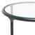 Spritely Home Jessa Metal Round End Table in Black with Glass Top For Sale - Image 4 of 8