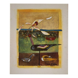 Tonino Guerra, Untitled, 2005, Acrylics on Canvas For Sale