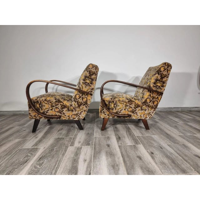 Textile Art Deco Armchair by Jindrich Halabala For Sale - Image 7 of 10