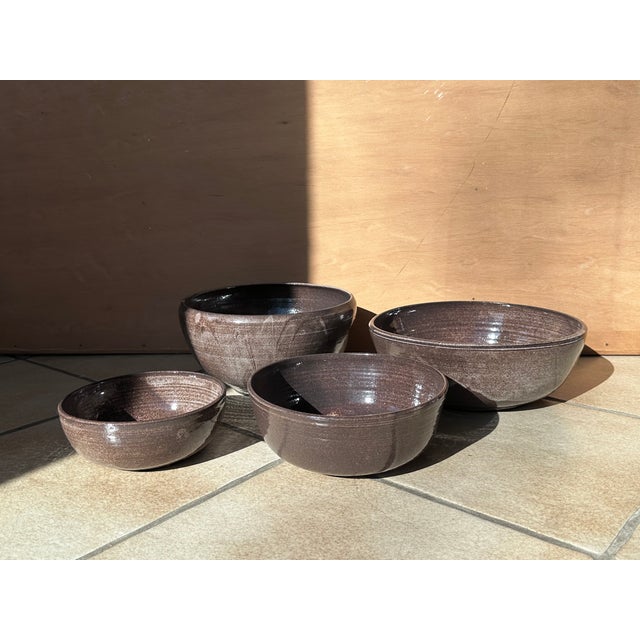 Handmade Studio Ceramic Bowls from Serocka, Germany, 1970s, Set of 4 For Sale - Image 11 of 11