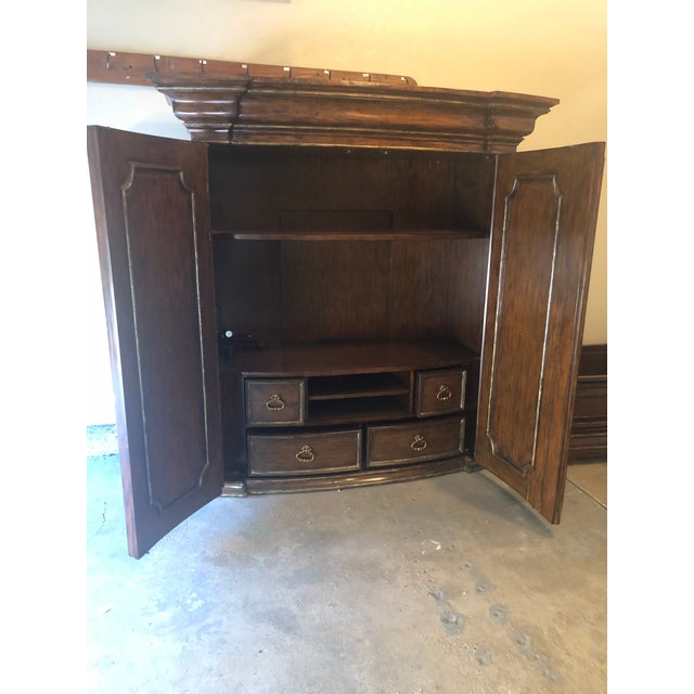 Marge Carson Gold Leaf Armoire Chairish