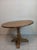 1980s 1980s Farmhouse Style Table Sculpted Pedestal Base Rustic Brown Pine Wood Finish For Sale - Image 5 of 7