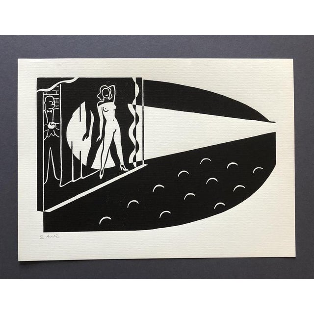 Bespiegelung ii by gerd arntz for edition panderma, basel, 1966this linocut, titled bespiegelung ii, is a work by gerd...