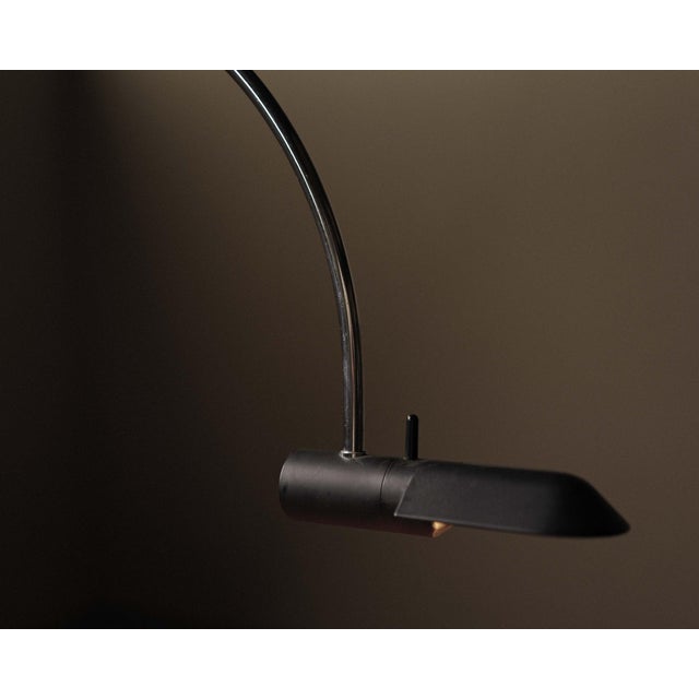 Vintage French Black Lacquered Desk Lamp, 1980 For Sale - Image 4 of 12