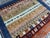 Blue & Rust Afghan Sultani Pictorial Wool Rug, Natural Dye Khorjin Tribal Design, 6′5″ × 9′7″ For Sale - Image 9 of 12