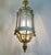 Superb quality, French Gothic Revival pendant lantern dating to around 1860, exquisitely handcrafted in heavy cast bronze....