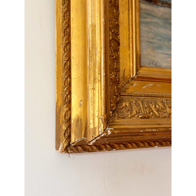 George Edward Lodge, Winter Landscape, 1882, Oil Painting on Wood, Framed For Sale - Image 9 of 12