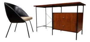 Desk with Armchair, Geraldo de Barros for Unilabor, 1950s - Lot 400-592A
