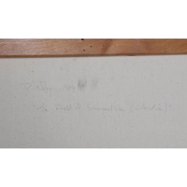 Field of Subsumed Use, Acrylic and Photocopy Collage on Canvas by Peter Nagy For Sale - Image 4 of 5