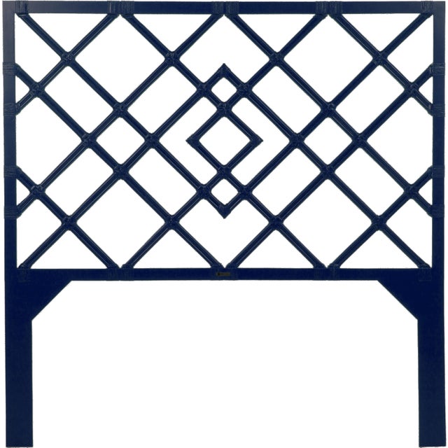 Coastal Darien Platform Bed Queen, Navy Blue For Sale - Image 3 of 7