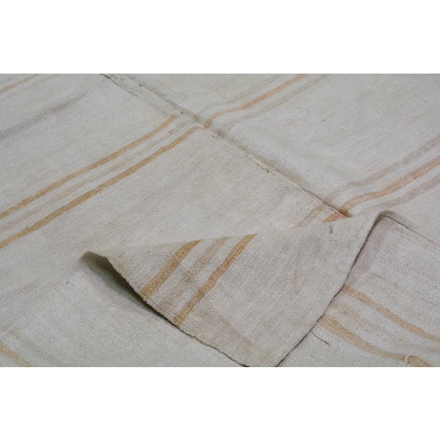 Turkish Vintage Turkish Flatweave Hemp Rug, 6'4''x10'7'' For Sale - Image 3 of 6