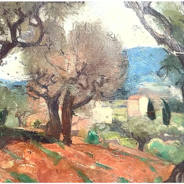 Rodolphe Fornerod -Post Impressionist Landscape With Olive Trees. For Sale - Image 4 of 6