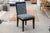 Wood Barbara Barry for Baker Set of 10 Lacquered Black & White Fabric Dining Chairs For Sale - Image 7 of 11