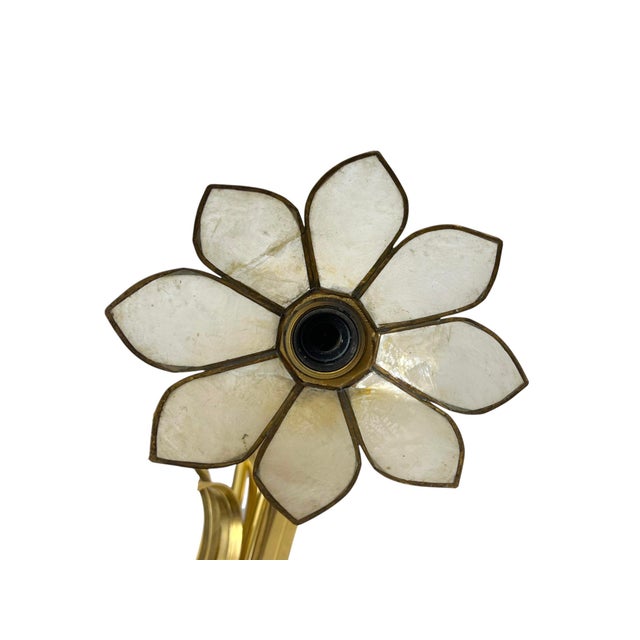 Brass and Lotus Flower Wall Lights by Sa Boulanger, 1960s, Set of 2 For Sale - Image 11 of 15