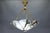 French Art Deco Black & White Veined Alabaster and Bronze Chandelier, 1920 For Sale - Image 15 of 18