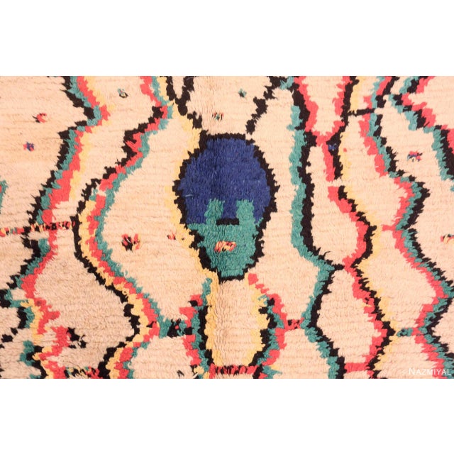 Textile Nazmiyal Collection Vintage Colorful Allover Design Tribal Berber Moroccan Rug For Sale - Image 7 of 9