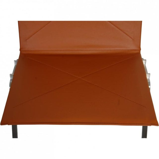 Vintage PK22 Chair in Cognac Bison Leather by Poul Kjærholm, 2000s For Sale - Image 4 of 15