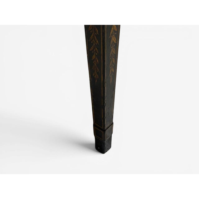 Neoclassical, Prince of Wales Armchairs, Ebonized Wood, Gilt, Silk, Usa, 19th C. For Sale - Image 18 of 18
