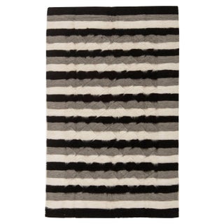 Taurus Collection Modern Striped Goat Hair Rug by Doris Leslie Blau For Sale