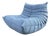 Togo Lounge Chair in Light Blue Corduroy by Michel Ducaroy for Ligne Roset For Sale