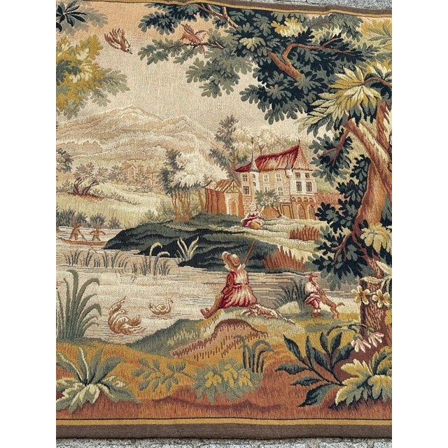 1960s Vintage Aubusson Style Jacquard Tapestry, 1960s For Sale - Image 5 of 18