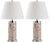 Cream 25 Inch H Shell Table Lamp in Cream - a Pair For Sale - Image 8 of 8
