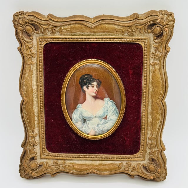 Set of 4 vintage reproduction miniature portraits produced as part of the "A Cameo Creation" line by the Turner...