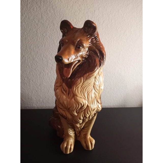 1960s 1960s Life-Like Resin Collie Sculpture For Sale - Image 5 of 6