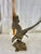 Brass Vintage Solid Cast Brass Eagle Sculpture on Rocky Outcrop, 12” Tall For Sale - Image 8 of 9