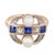 Traditional 1910s Edwardian Pearl Diamond Sapphire Two Tone Dinner Ring, Size 6 For Sale - Image 3 of 7