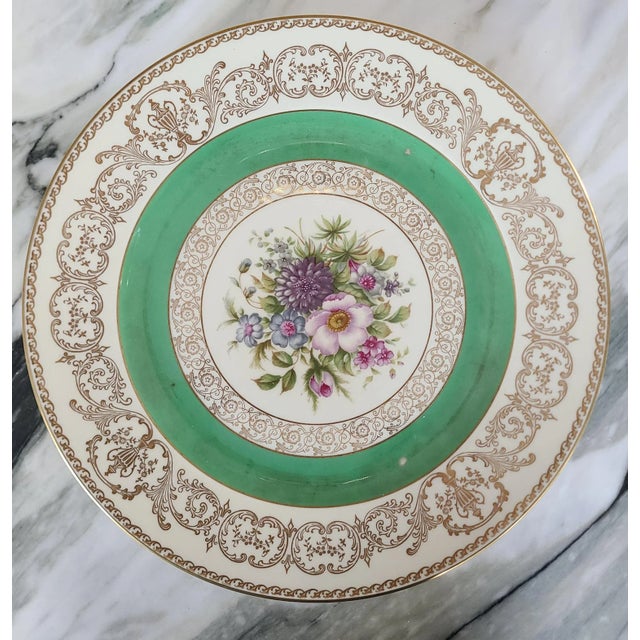 Last Chance!Vintage Vibrant Floral & Gold Gilt Mixed Dinner Plates - Set of 4 For Sale In Seattle - Image 6 of 13