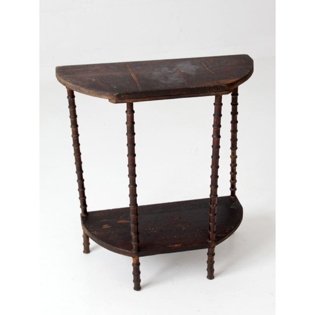 Antique Primitive Folk Art Spool Table For Sale - Image 15 of 17
