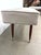 Gio Ponti Late 20th Century Gio Ponti Style Italian Modern Bench With Sculptural Wood Base and Brass Accents For Sale - Image 4 of 13
