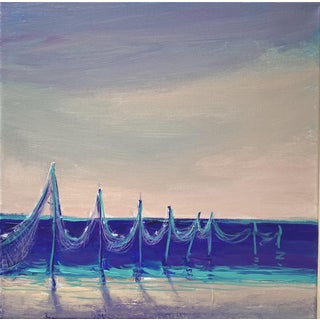 Gyunay Aliev, Seascape, Acrylic on Canvas For Sale
