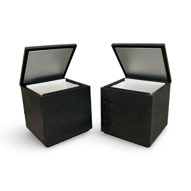 Vintage Cini & Nils Italian Modernist “Cuboluce” Bedside Table Lamps – Pair A pair of iconic Italian Modernist Cuboluce...