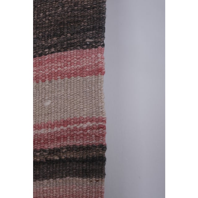 Vintage Striped Turkish Kilim Runner - Hallway Kilim 2'6'' X 24'5'' For Sale - Image 10 of 12