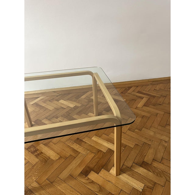 Mid-Century Modern Model Y805A Coffee Table in Glass attributed to Alvar Aalto for Artek, Finland For Sale - Image 3 of 18