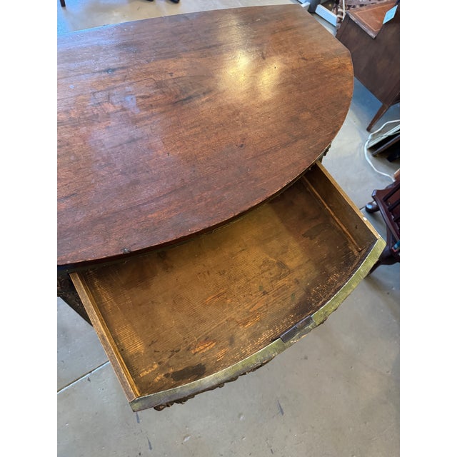 French French Louis XVI Style Circa 1890s Console Table With Large Drawer and Key For Sale - Image 3 of 10