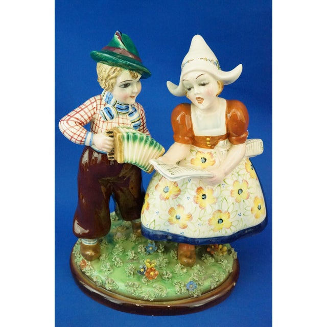 Ceramic Sculpture of Tyrolean Children by Teodoro Sebelin for Bassano, Italy, 1930s For Sale - Image 10 of 18