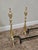 Pair of Classic Solid Brass Andirons With Urn Finials For Sale - Image 4 of 5