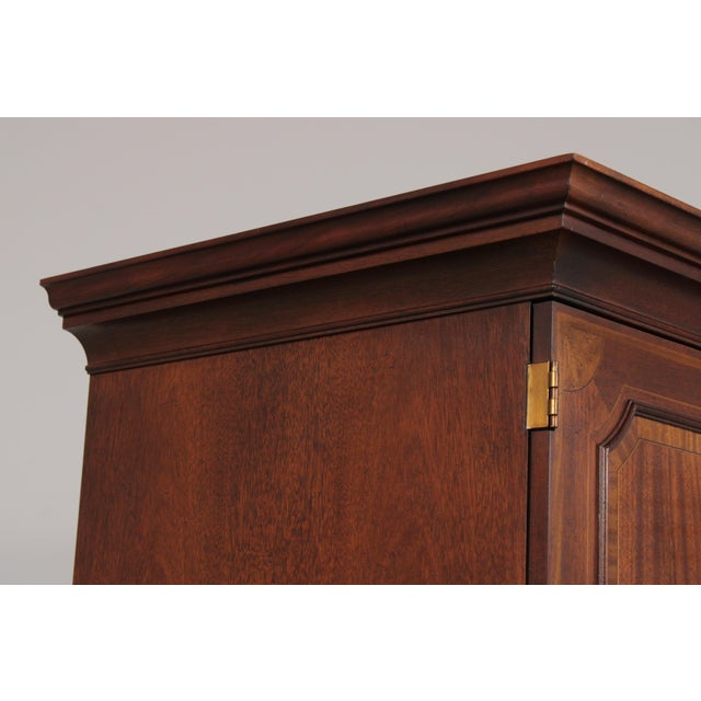 Baker Historic Charleston Inlaid Mahogany Bedroom Armoire For Sale - Image 10 of 15