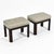 1960s Pair of Gordon's Stools Upholstered in Silk For Sale - Image 5 of 7