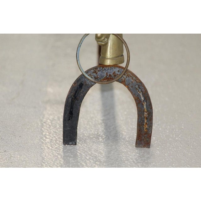 Gold Horse Decor Fireplace Andirons, 1950s, Set of 2 For Sale - Image 10 of 18