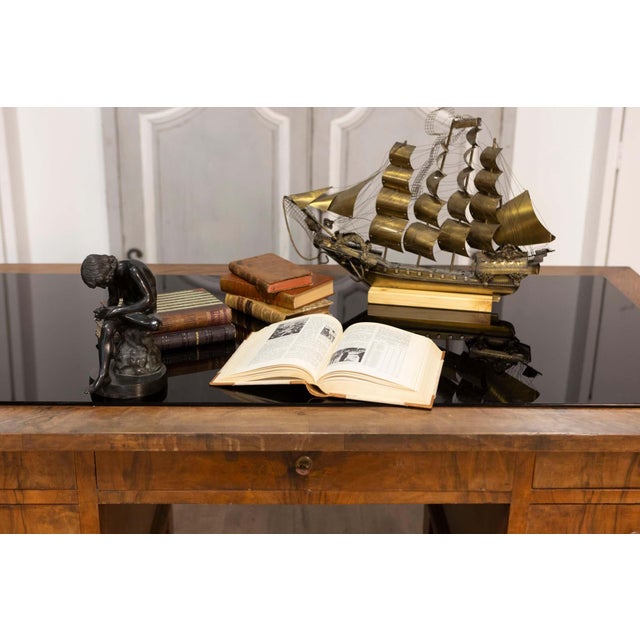 Italian Glass Top Desk, 20th Century For Sale - Image 17 of 17