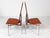1980s Set of (5) Attributed to Giancarlo Vegni Model S44 "Cognac" Leather Italian Dining Chairs For Sale - Image 10 of 11