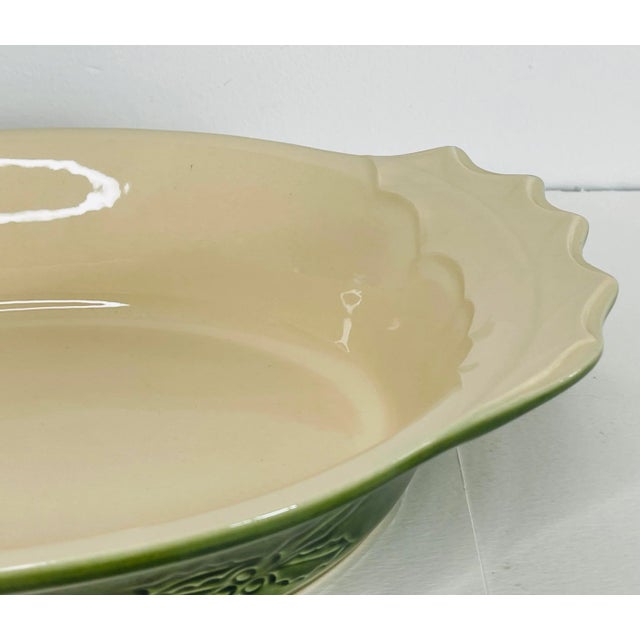 Appolia Ceramic Green Holy Berry Oven Roasting Baking Serving Dish France Excellent used condition. No chips, cracks or...